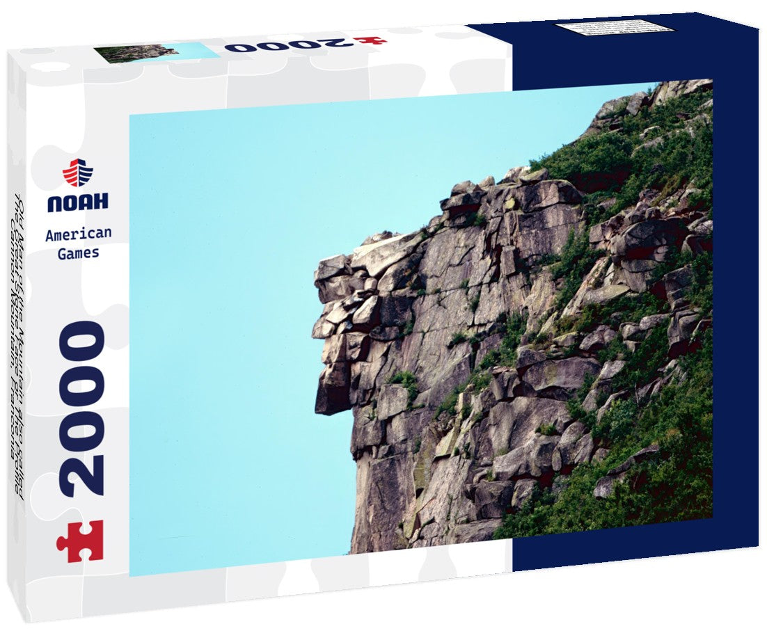 Noah Jigsaw Puzzle Old Man of the Mountain also called The Great Stone Face or The Profile Cannon Mountain, Franconia, New Hampshire, USA 2000 pieces