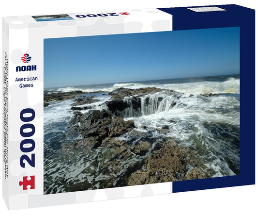 Noah Jigsaw Puzzle Water Drains From Rocks Into Thor's Well On It's Way To The Pacific Ocean on Oregon Coast, Cape Perpetua Senic Area, Siuslaw National Forest, Oregon 2000 pieces