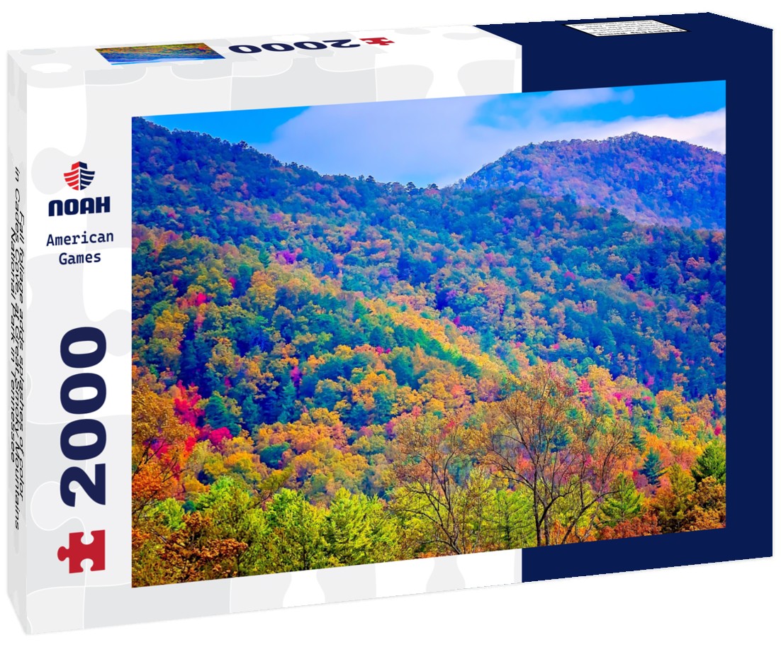 Noah Jigsaw Puzzle Fall foliage adds splashes of color in Cades Cove, at Great Smoky Mountains National Park in Tennessee 2000 pieces