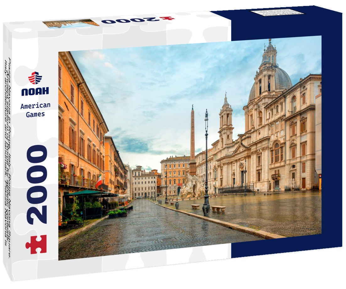 Noah Jigsaw Puzzle Piazza Navona in Rome, Italy. Rome Navona Square. Ancient stadium of Rome for athletic contests. Italy architecture and landmark. Piazza Navona is one of the main attractions of Rome and Italy 2000 pieces