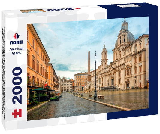 Noah Jigsaw Puzzle Piazza Navona in Rome, Italy. Rome Navona Square. Ancient stadium of Rome for athletic contests. Italy architecture and landmark. Piazza Navona is one of the main attractions of Rome and Italy 2000 pieces