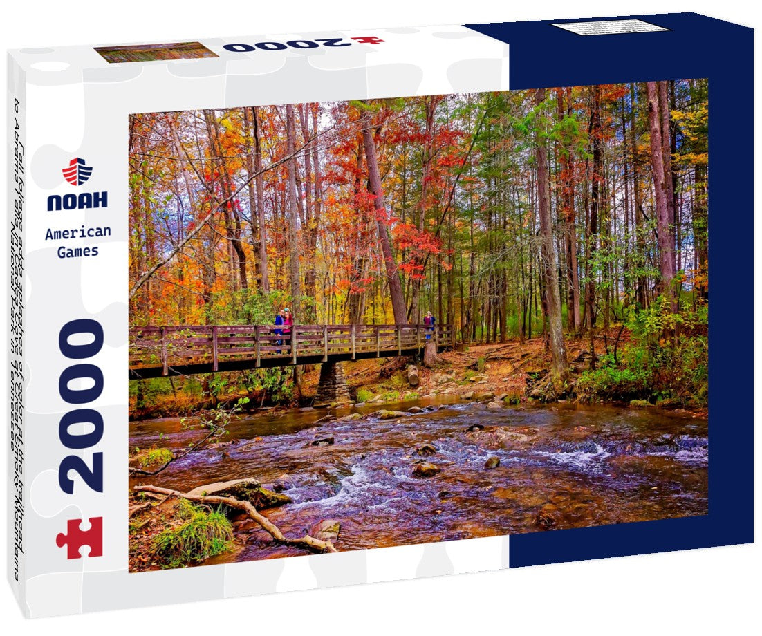 Noah Jigsaw Puzzle Fall foliage adds splashes of color at the trailhead to Abrams Falls in Cades Cove at Great Smoky Mountains National Park in Tennessee 2000 pieces