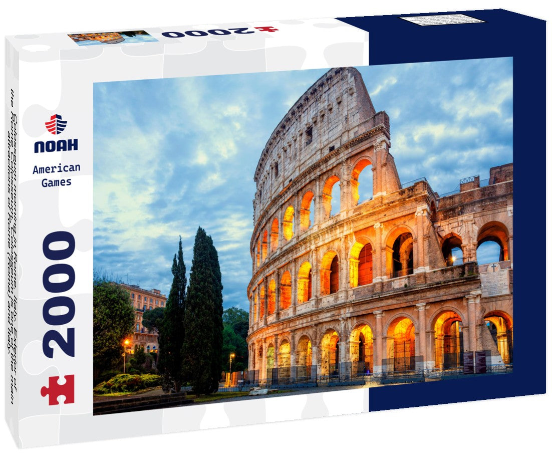 Noah Jigsaw Puzzle Colosseum morning in Rome, Italy. Exterior of the Rome Colosseum. Colosseum is one of the main attractions of Rome (Roma) and Italy. Architecture and landmark of Rome and Italy 2000 pieces