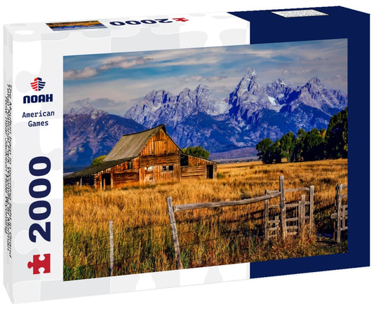 Noah Jigsaw Puzzle The Moulton barn in morning light in Grand Teton National Park Wyoming at Morman Row near Jackson Hole Wyoming 2000 pieces