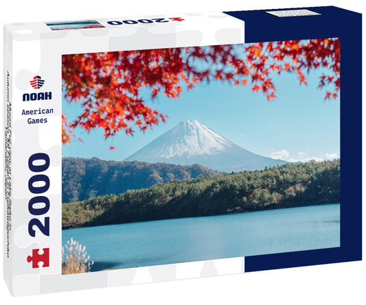 Noah Jigsaw Puzzle Mount Fuji view at Lake Saiko in Autumn season. Mt Fujisan in Fujikawaguchiko, Yamanashi, Japan 2000 pieces