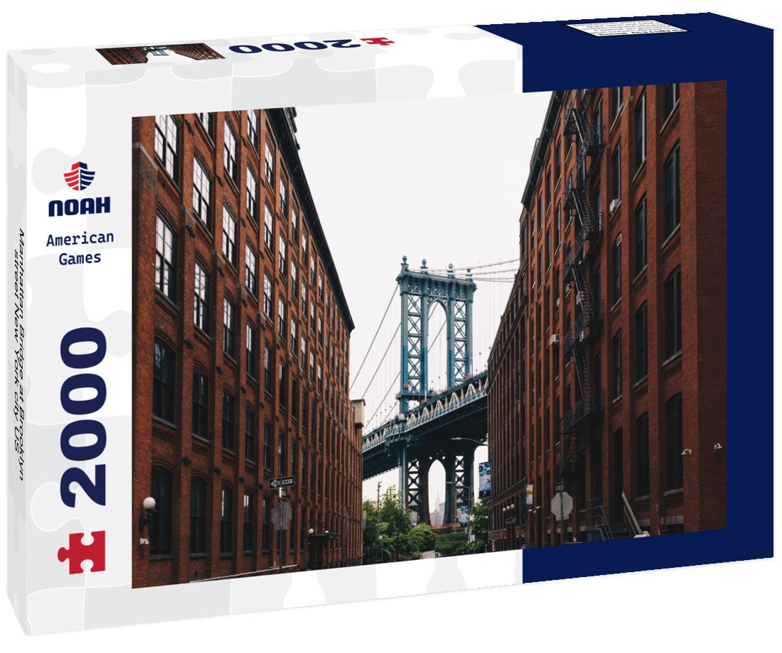 Noah Jigsaw Puzzle Manhattan Bridge at Brooklyn street New York city US 2000 pieces