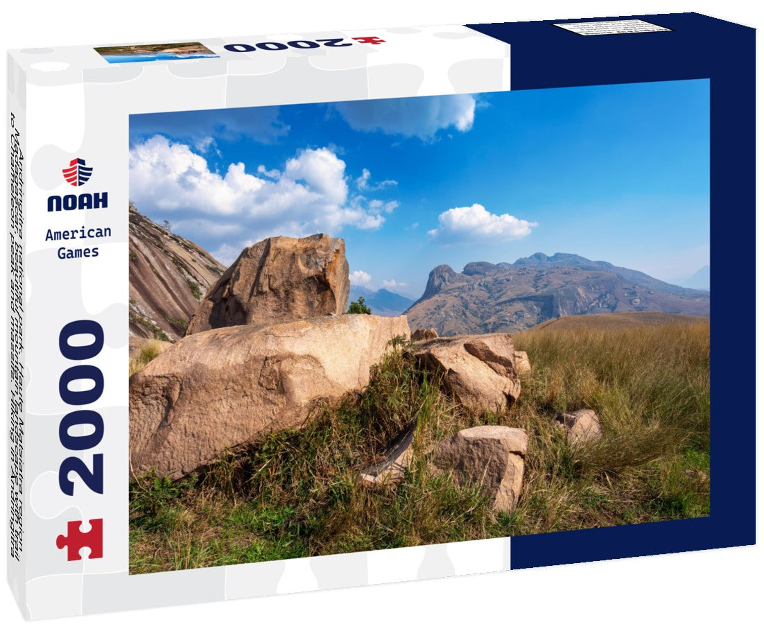 Noah Jigsaw Puzzle Andringitra national park, Haute Matsiatra region, Madagascar, beautiful mountain landscape with trail to Chameleon peak and massifs. Hiking in Andringitra mountains. Madagascar wilderness landscape 2000 pieces