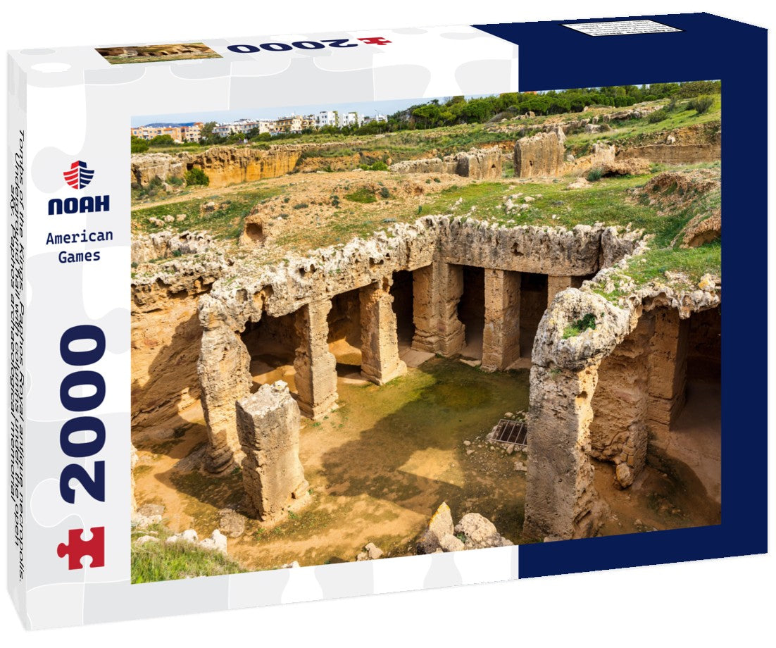 Noah Jigsaw Puzzle Tombs of the Kings. Paphos Royal antique necropolis. Underground hall with columns under the open sky. Paphos archaeological memorial 2000 pieces