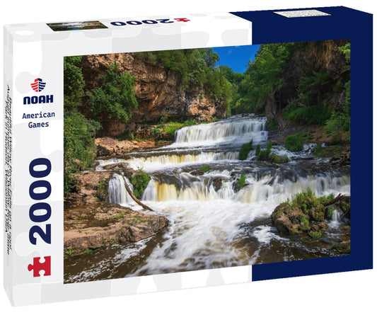 Noah Jigsaw Puzzle Beautiful Willow River Falls on a cool, August summer day in Willow River State Park in Hudson, Wisconsin USA 2000 pieces