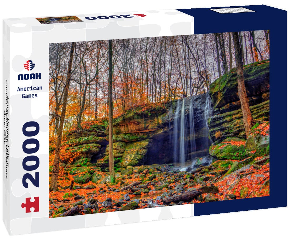 Noah Jigsaw Puzzle Lower Dundee Falls in Autumn, Beach City Wilderness Area, Ohio 2000 pieces
