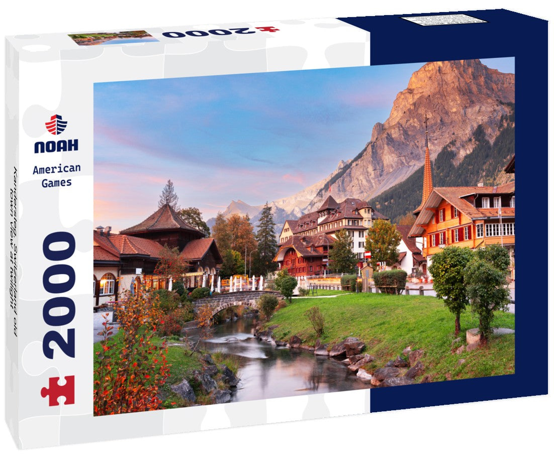 Noah Jigsaw Puzzle Kandersteg, Switzerland old town view at twilight 2000 pieces