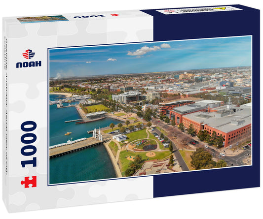 Geelong, Australia. Aerial view of city coastline