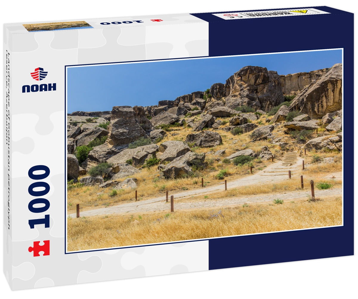 Landscape of Gobustan petroglyph reserve, Azerbaijan