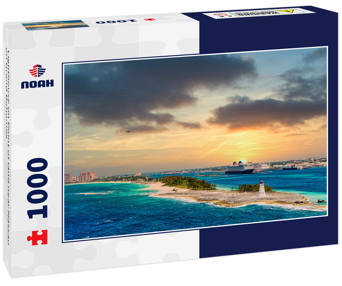 Lighthouse on Point of land near Nassau on Grand Bahamas