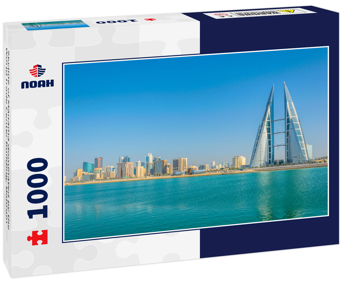 Skyline of Manama dominated by the World trade Center building, Bahrain