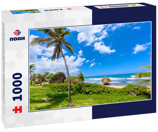 Rock formation on the beach of Bathsheba, East coast of island Barbados, Caribbean Islands - travel destination for vacation