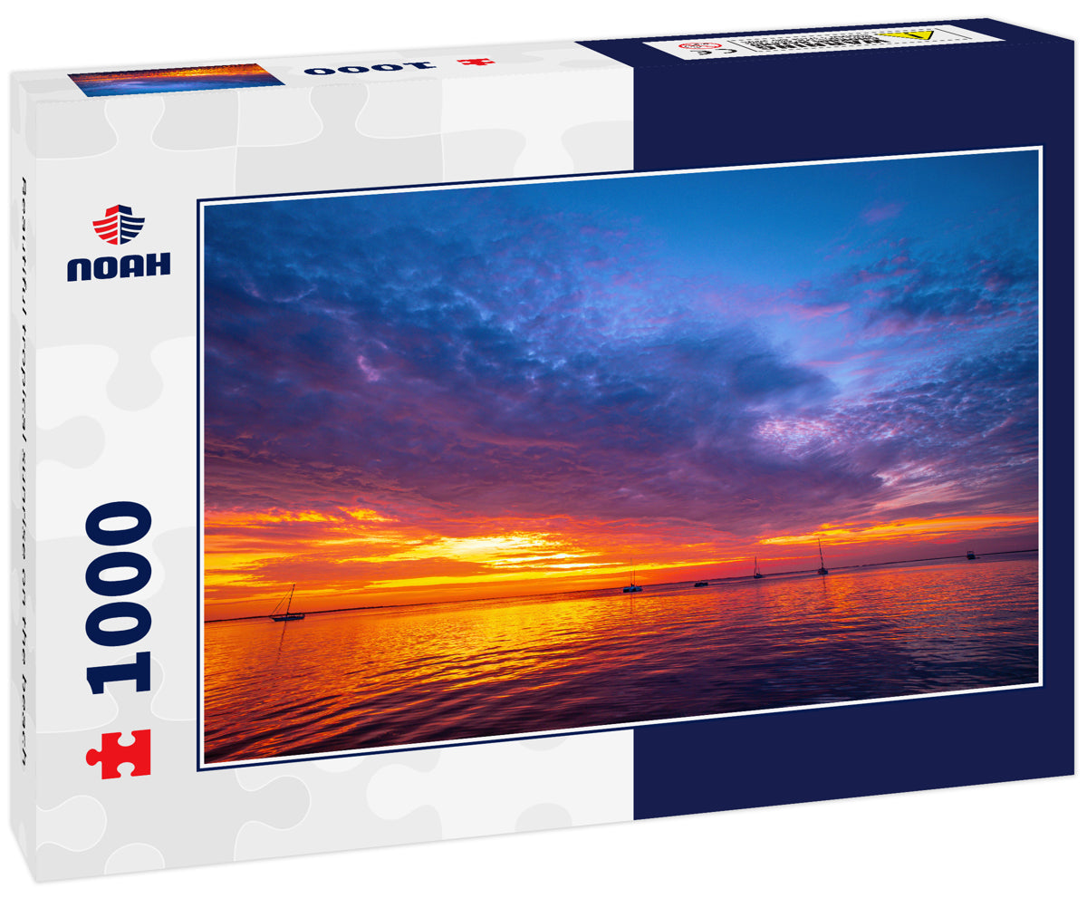 Beautiful tropical sunrise on the beach