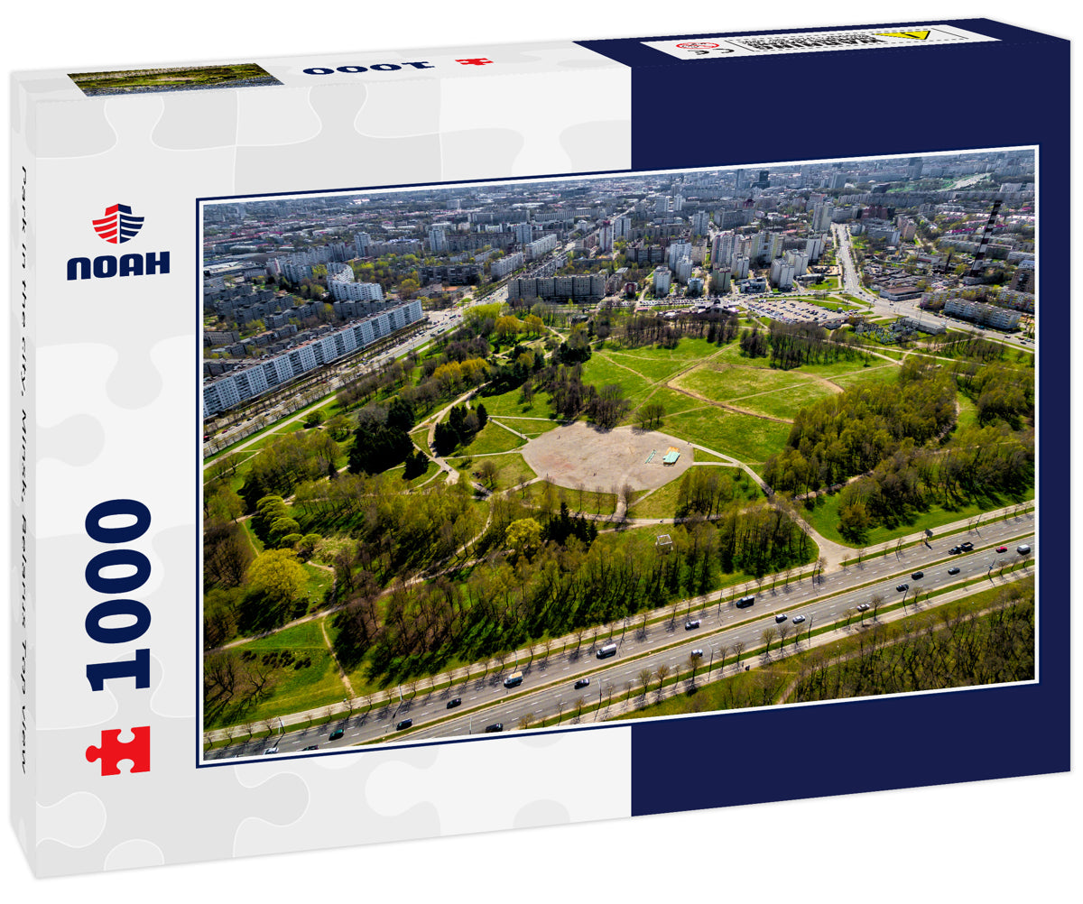 Park in the city, Minsk, Belarus Top view
