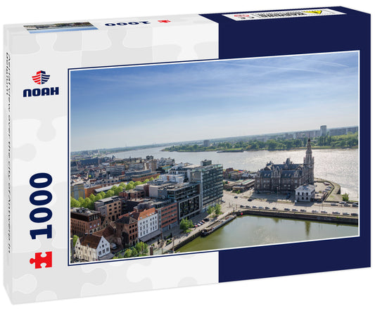 Aerial view over the city of Antwerp in Belgium