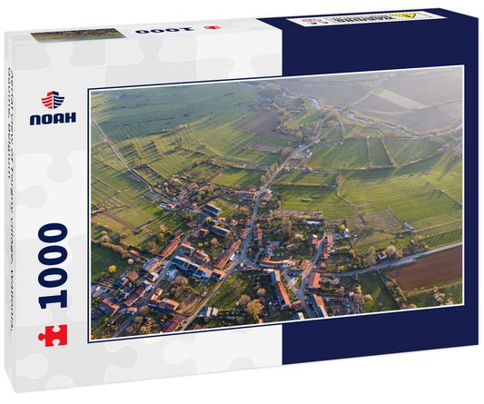 Aerial view of Torgny village, Wallonia, Gaume, Belgium