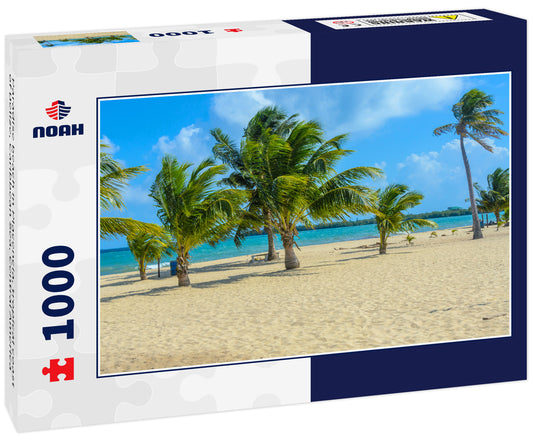 Paradise beach in Placencia, tropical coast of Belize, Caribbean Sea, Central America