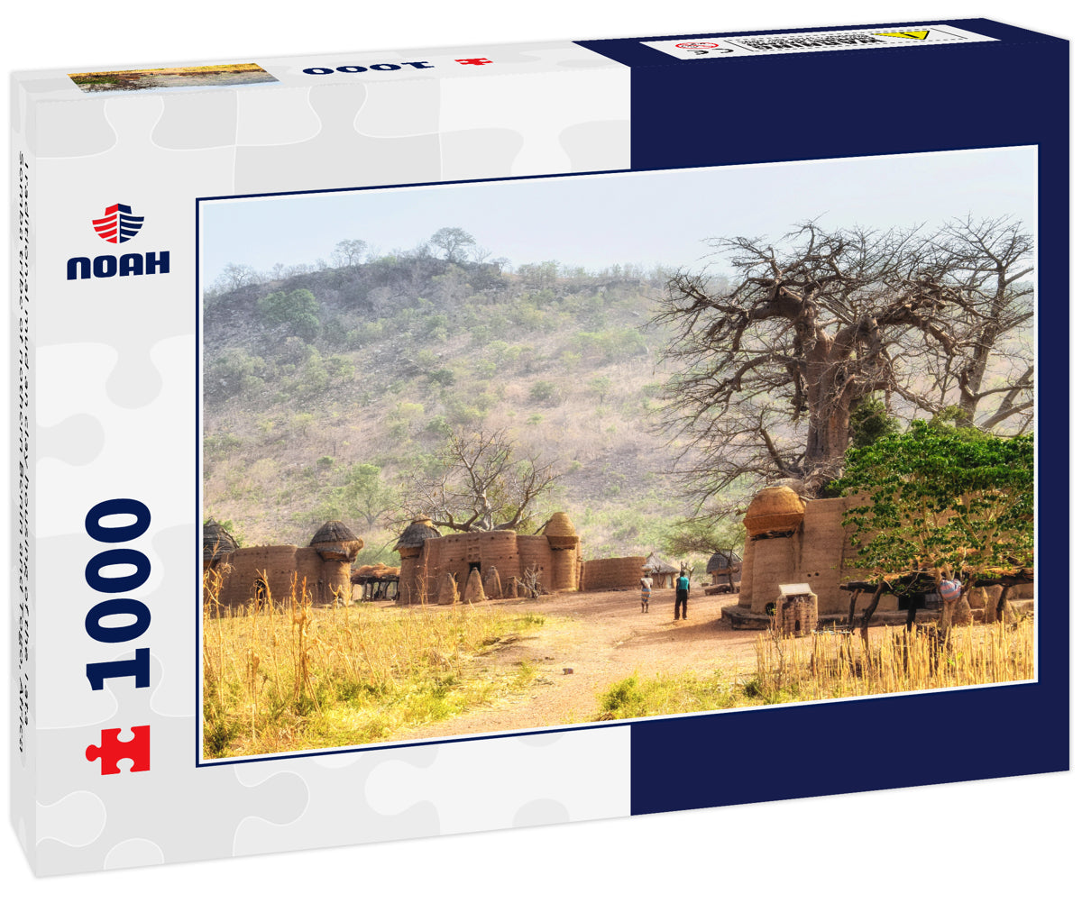 Traditional mud an clay housing of the Tata Somba tribe of nothern Benin and Togo, Africa