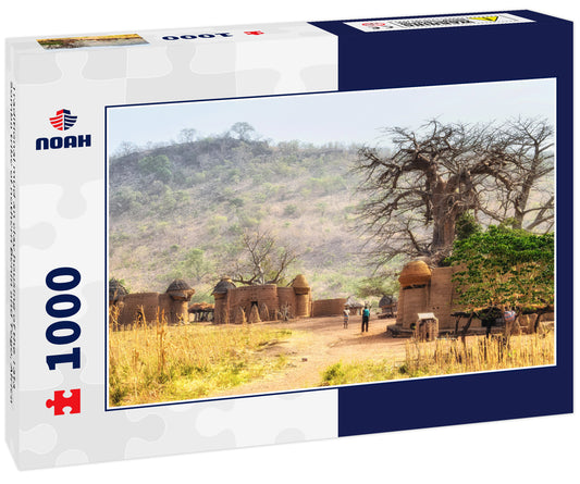 Traditional mud an clay housing of the Tata Somba tribe of nothern Benin and Togo, Africa