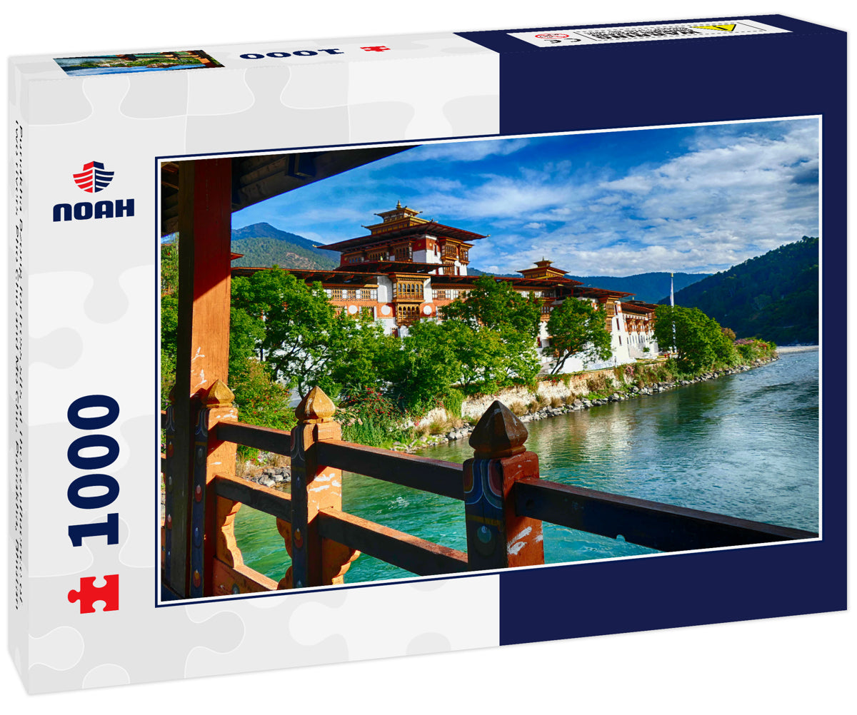 Punakha Dzong fortress sits at the confluence of two rivers-Pho Chu and Mo Chu. Punakha, Bhutan