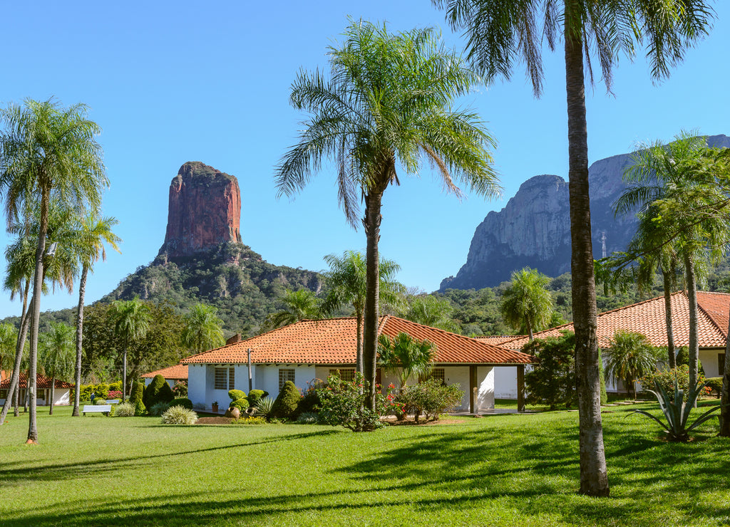 Chochis town and David Tower (Devil's Molar), Bolivia