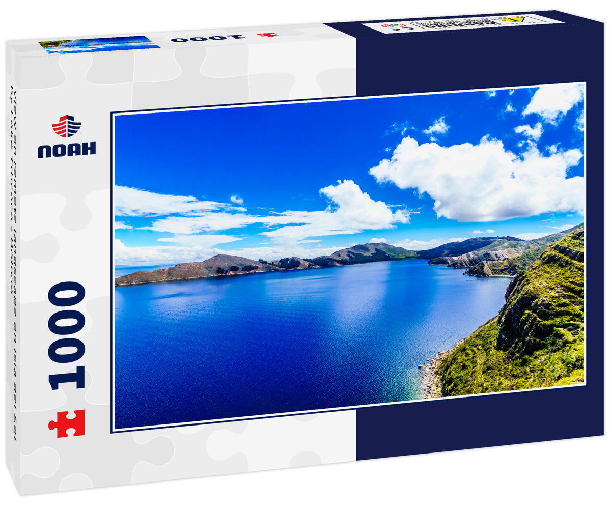 View on remote landscape on Isla del Sol by Lake Titicaca - Bolivia