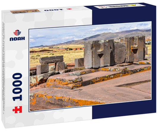 Elaborate stone carving in megalithic stone at Puma Punku, part of the Tiwanaku archaeological complex, a UNESCO world heritage site near La Paz, Bolivia