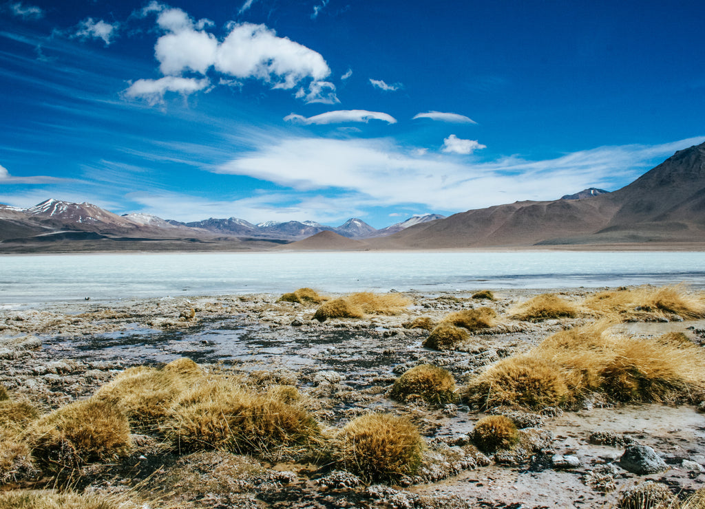 Laguna Verde in the Uyuni Salt flats in Bolivia