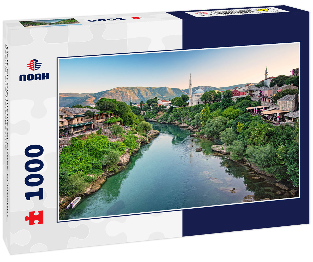 View on the medieval bridge of Mostar, Bosnia and Herzegovina