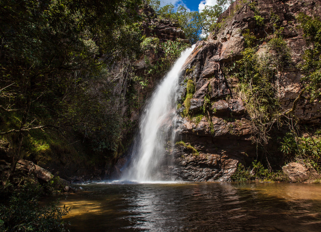 Waterfall at Chapada dos Guimaraes - Mato Grosso - Brazil