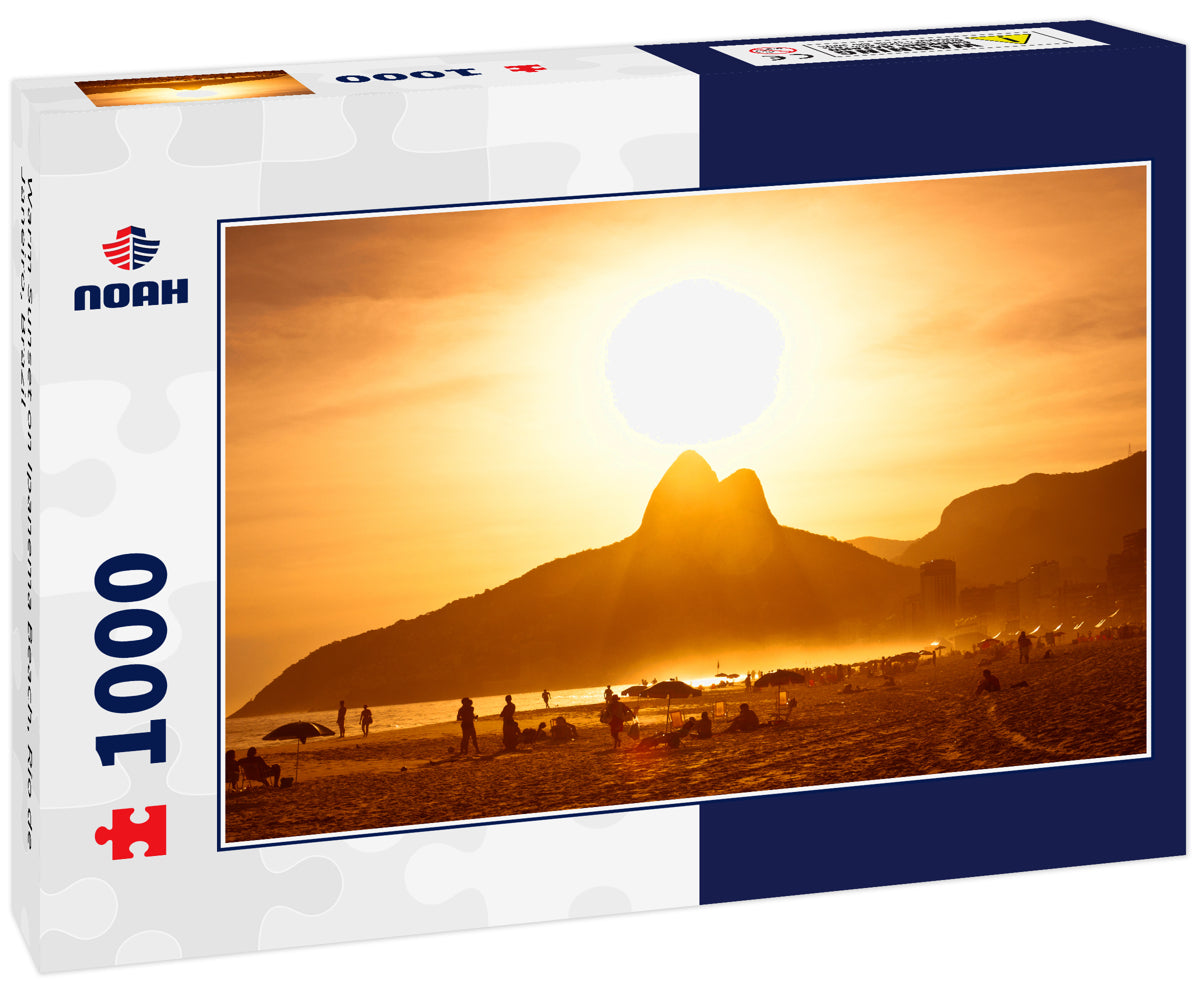 Warm Sunset on Ipanema Beach, Rio de Janeiro, Brazil