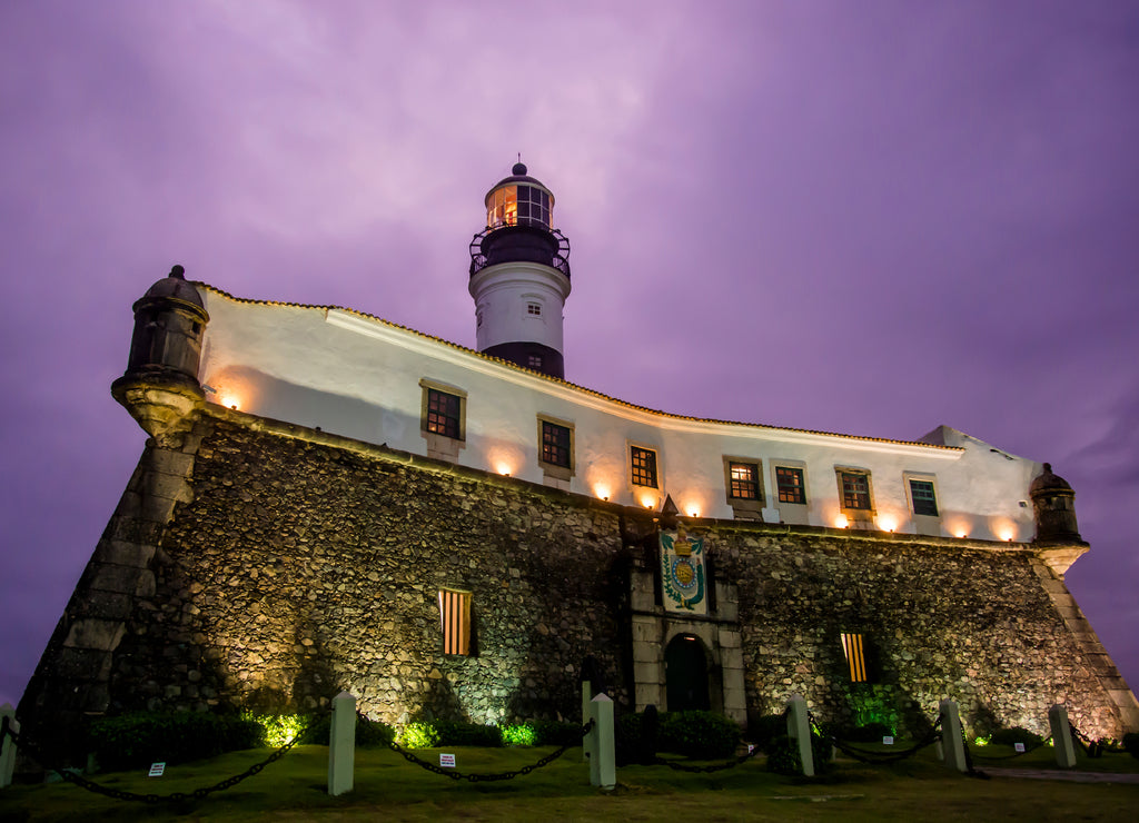 Lighthouse or Farol da Barra is a landmark in the Lower City, Salvador, Bahia, Brazil