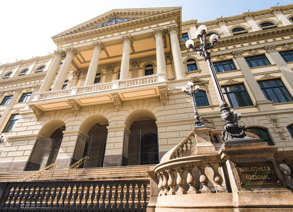 National Library Building in Downtown Rio de Janeiro, Brazil