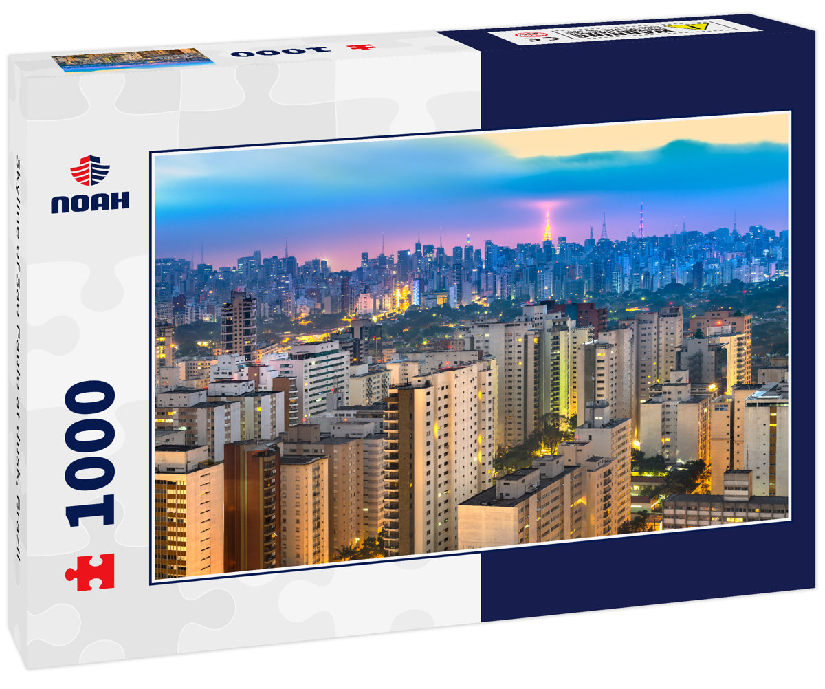 Skyline of Sao Paulo at dusk, Brazil