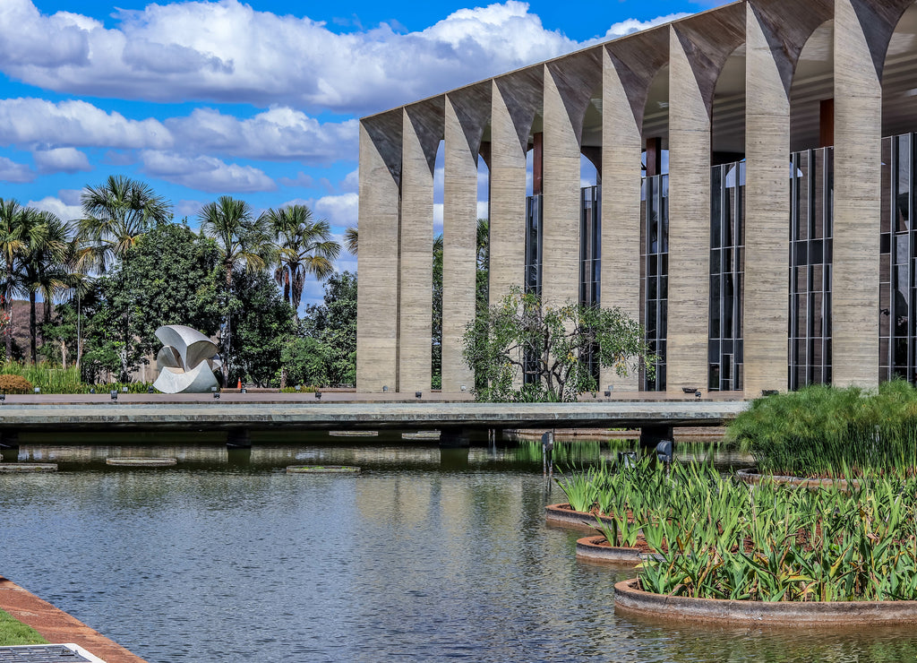 A beautiful view of Itamaraty Palace building in Brasilia, Brazil