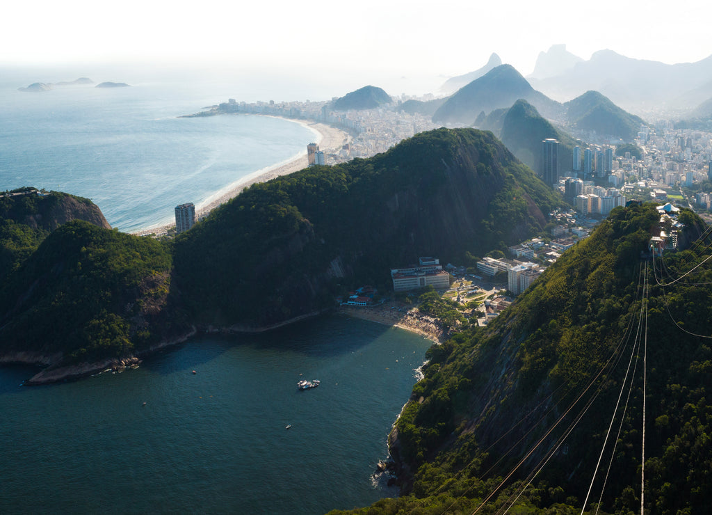 Rio de Janeiro city skyline view from Sugarloaf mountain, Brazil
