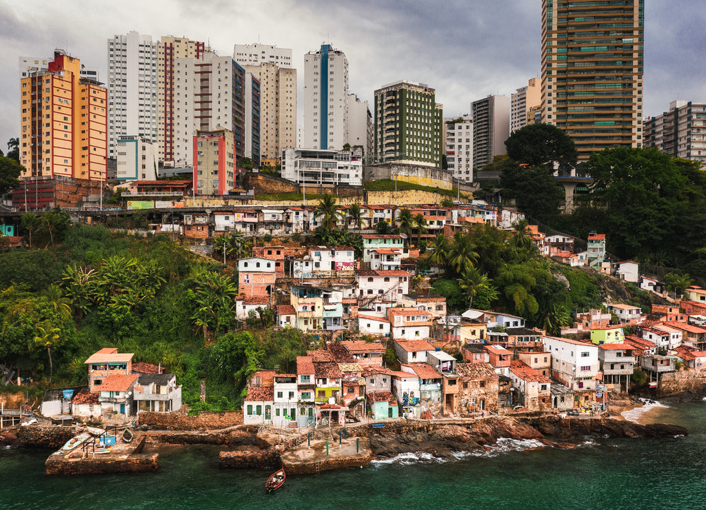 Favelas at Salvador City, Bahia, Brazil