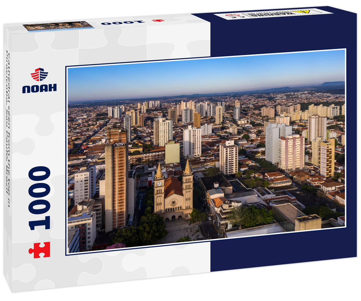 Cathedral seen from the top in Piracicaba, Sao Paulo, Brazil