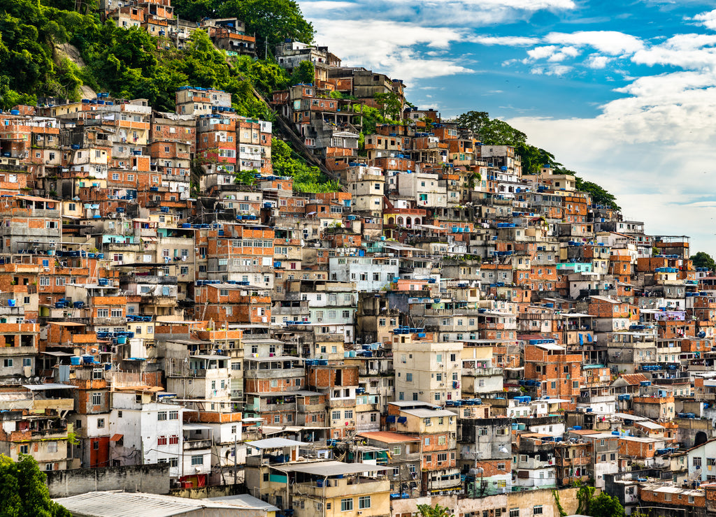 Favela Cantagalo in Rio de Janeiro - Brazil