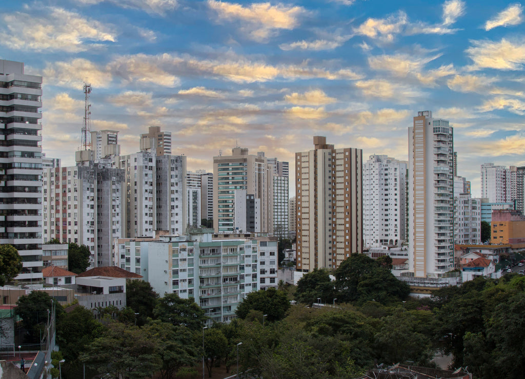 View of residential buildings in the city of Salvador Bahia Brazil