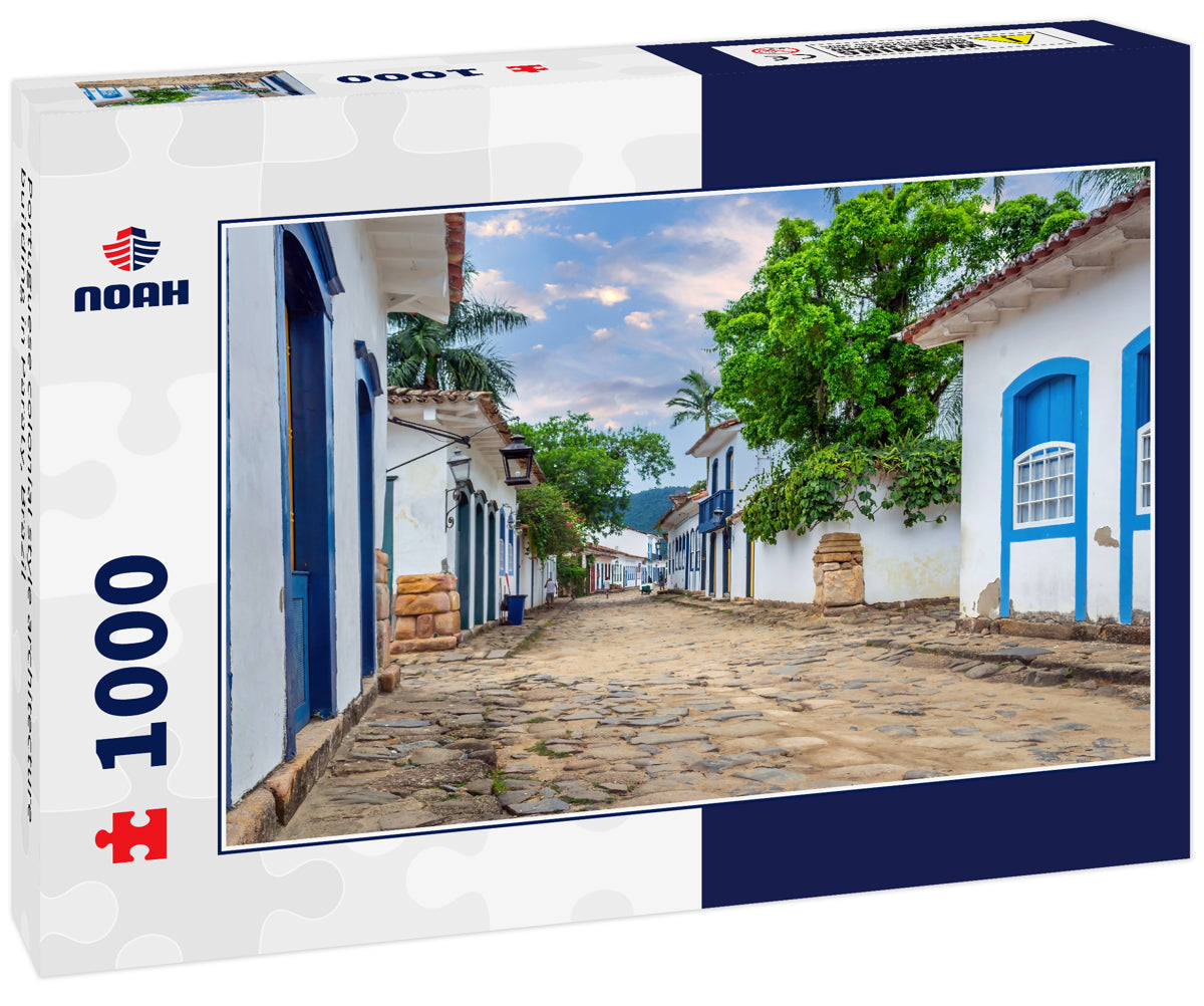 Portuguese colonial style architecture building in Paraty, Brazil