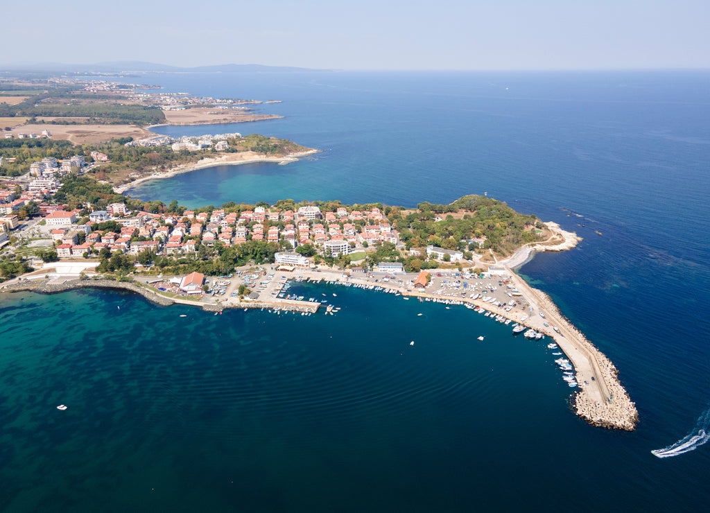 Aerial view of Town of Tsarevo, Bulgaria