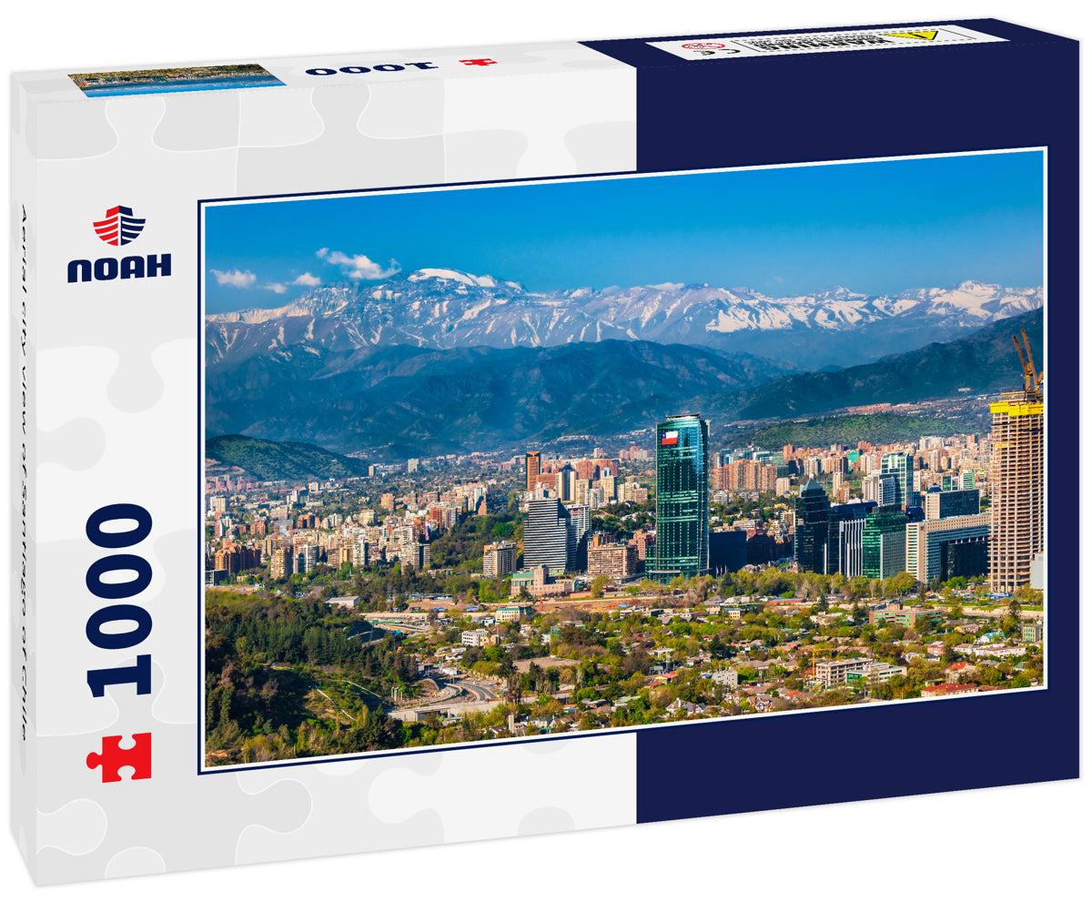Aerial city view of Santiago of Chile