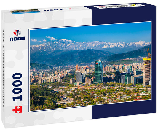 Aerial city view of Santiago of Chile