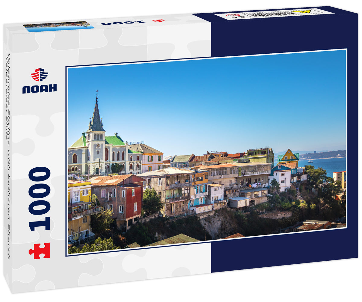 Valparaiso Skyline with Lutheran Church - Valparaiso, Chile