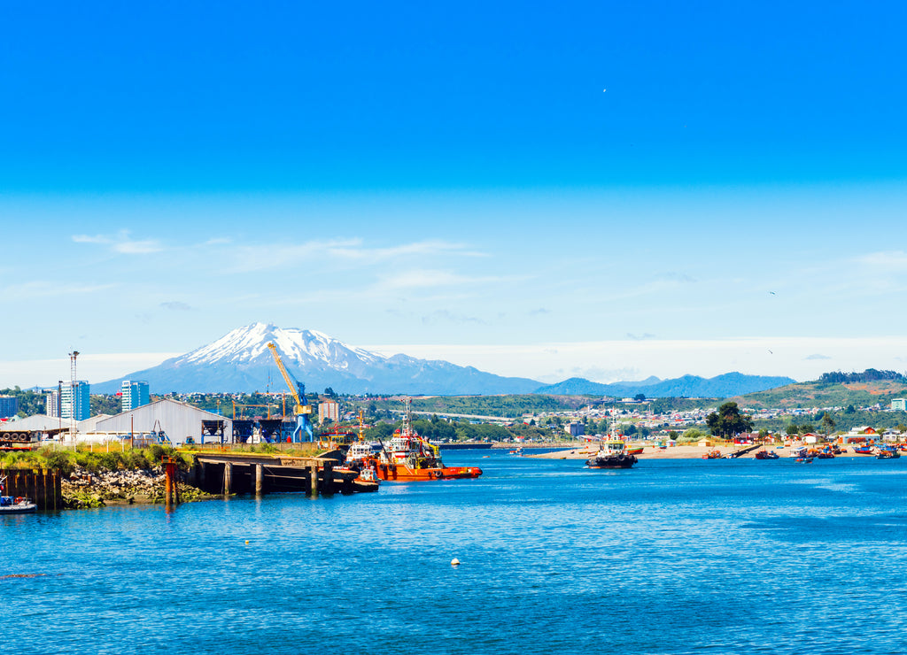 View of the Osorno volcano, Puerto Montt, Chile